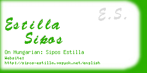 estilla sipos business card